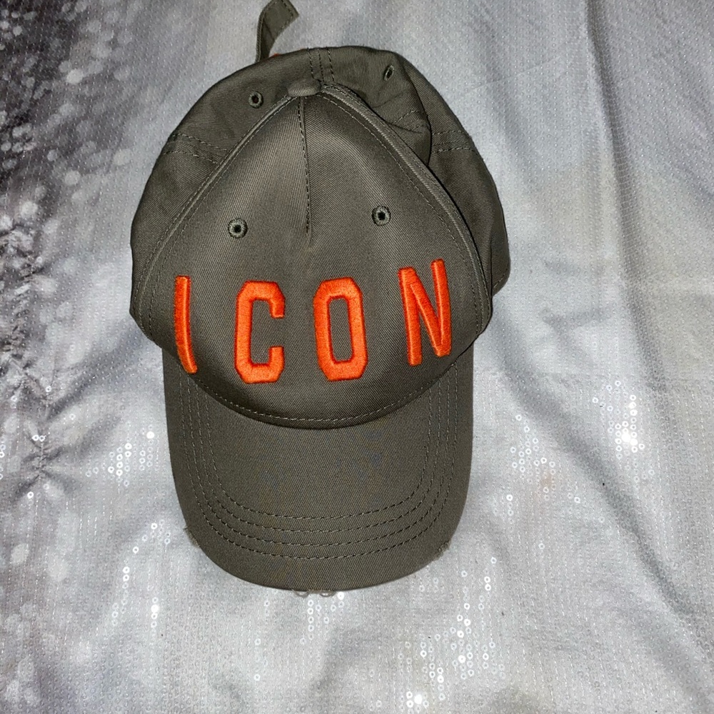 Dsquared baseball hat olive and orange